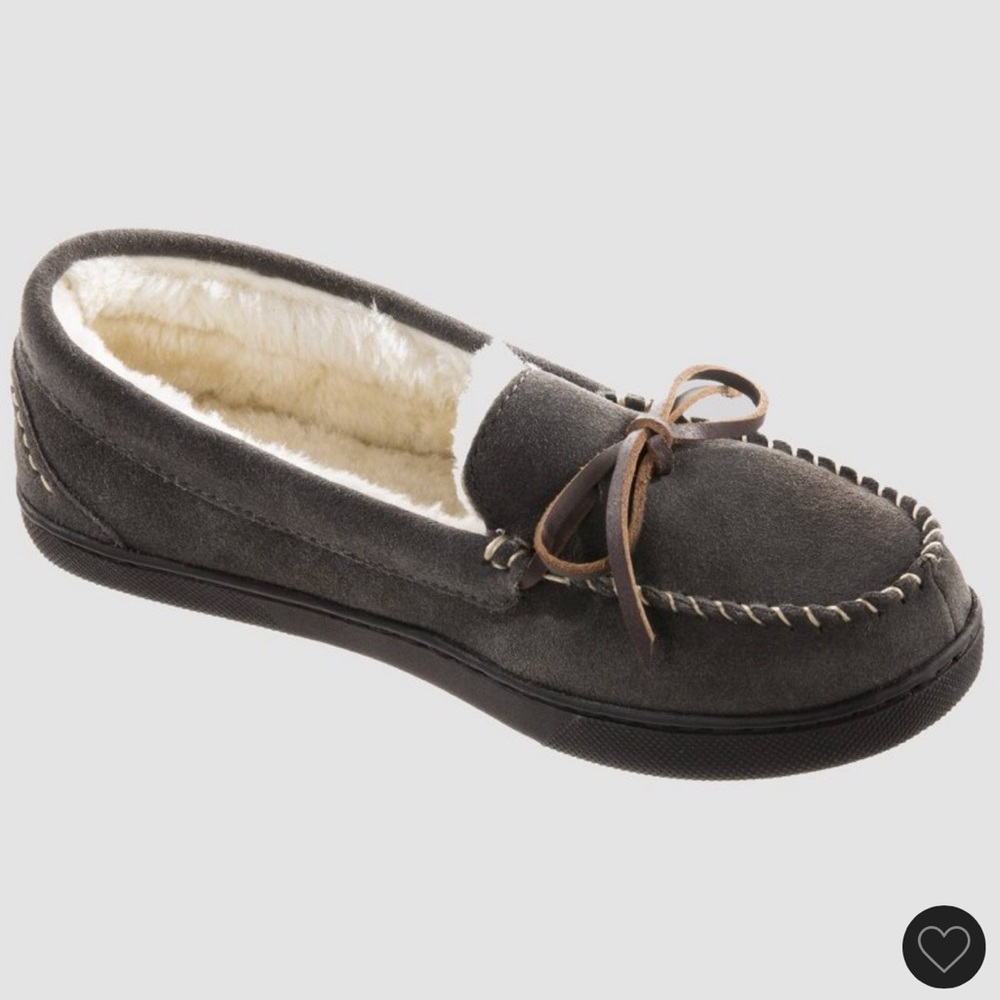 New Isotoner 100% Genuine Suede Moccasin Slippers Gift Stocking Stuffer‎